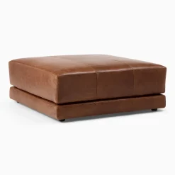 Melbourne Leather Ottoman