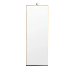 Metal Frame Antique Gold Floor Mirror