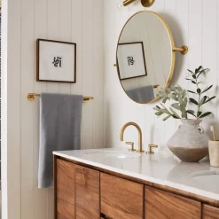 Metal Frame Pivot Round Wall Mirror - 24"