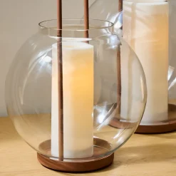 Metal & Glass Globe Lanterns