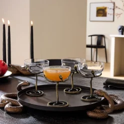 Metal Snake Glassware