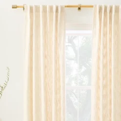 Mid-Century Basketweave Curtain