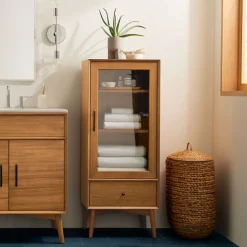 Mid-Century Bathroom Pharmacy Cabinet - Acorn