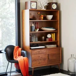 Mid-Century Console & Hutch Set (40")