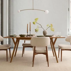 Mid-Century Extendable Dining Table (39"–92")