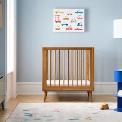 Mid-Century 5-in-1 Convertible Mini Crib