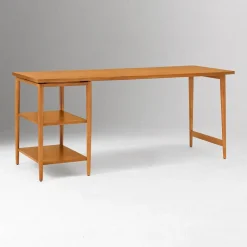 Mid-Century Modular Desk w/ Shelves (70")