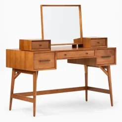 Mid-Century Vanity Desk Set (52")