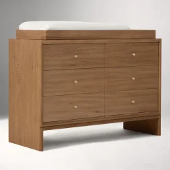 Miles 6-Drawer Wide Dresser with Removable Topper (49")