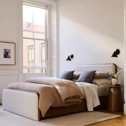 Miles Wood & Upholstered Side Storage Bed