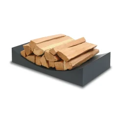 Minimalist Curved Firewood Holder