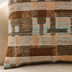 Modern Block Chenille Pillow Cover
