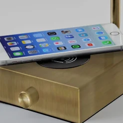 Modern Deco LED Wireless Charging & USB Task Lamp