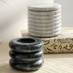 Modern Marble Round Decorative Boxes