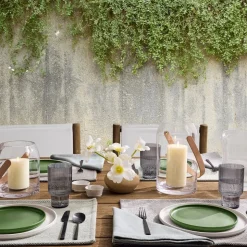 Modern Melamine Outdoor Dinnerware (Set of 16)