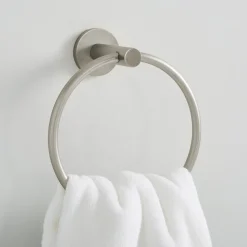 Modern Overhang Bathroom Hardware - Brushed Nickel