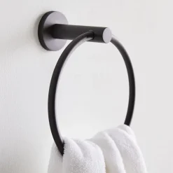Modern Overhang Bathroom Hardware - Matte Black
