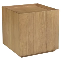 Modern Paneled Wood Nightstand (18")