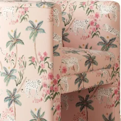 Modern Rounded Upholstered Back Chair