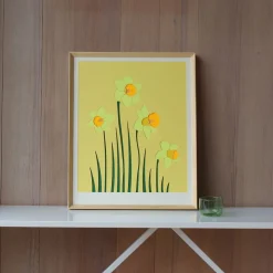 Molly M Framed Wall Print - Daffodil