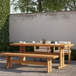 Monterey Outdoor Teak Extendable Dining Table (77"–107")