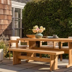 Monterey Outdoor Teak Extendable Dining Table (77"–107")