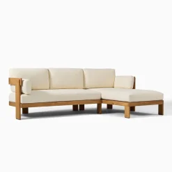 Monterey Outdoor Teak 2-Piece Chaise Sectional Protective Cover