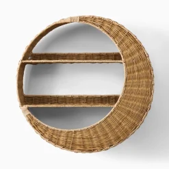 Moon Rattan Shelf (25")