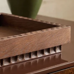 Nadia Carved Wood Tray