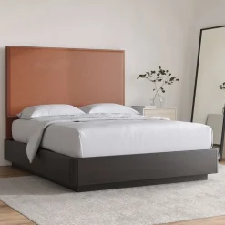 Nailhead Upholstered Wall Mounted Headboard - Leather