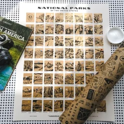 Native Maps National Parks Scratch-Off Print