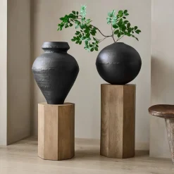 Natural Rustic Wood Plant Stands
