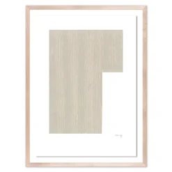 Negative in Taupe Framed Wall Art by The Holly Collective