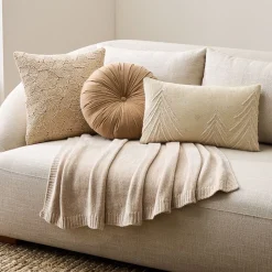 Neutral Christmas Pillow Cover & Throw Set