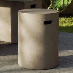 Newcastle Indoor/Outdoor Cylinder Side Table (14")