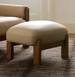 Nils Leather Chair Ottoman