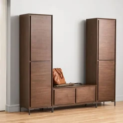 Nolan Entryway Closed Cabinets (2) & Bench Set