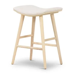 Oak Wood Saddle Bar & Counter Stools