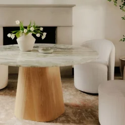 Odilia Marble Round Dining Table (60")