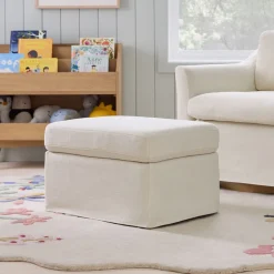 Olivia Slipcover Storage Ottoman