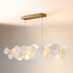 Open Box: Amara Ceramic Linear Chandelier (50") - Champagne, Ivory