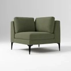 Open Box: Andes Petite Corner - Deluxe Velvet Green Spruce, Dark Pewter