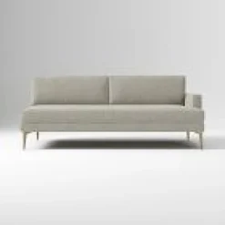 Open Box: Andes Right Arm 3-Seater Sofa - Twill Gravel, Blackened Brass