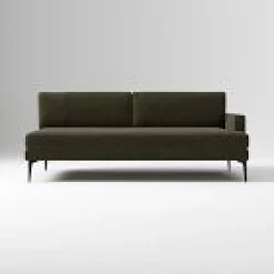 Open Box: Andes Right-Arm 3-Seater Sofa - Performance Distressed Velvet Juniper, Dark Pewter