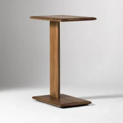 Open Box: Anton Solid Wood C-Side Table (18") - Burnt Wax