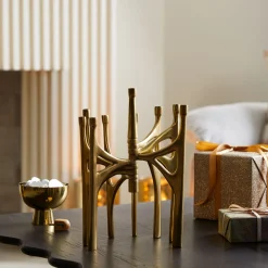 Open Box: Art Deco Metal Menorah