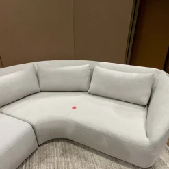 Open Box: Aviana Right-Arm Wedge Return Sofa - Performance Yarn Dyed Linen Weave Oatmeal, Cool Walnut