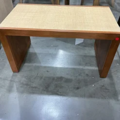 Open Box: Baldwin Raffia Side Table (28") - Cool Walnut, Raffia