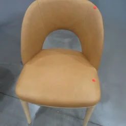 Open Box: Boerum Leather Dining Chair - Ludlow Leather Sesame, Blonde
