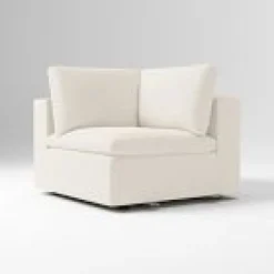 Open Box: Build Your Own Harmony Modular Petite Sectional, Corner - Performance Coastal Linen Alabaster